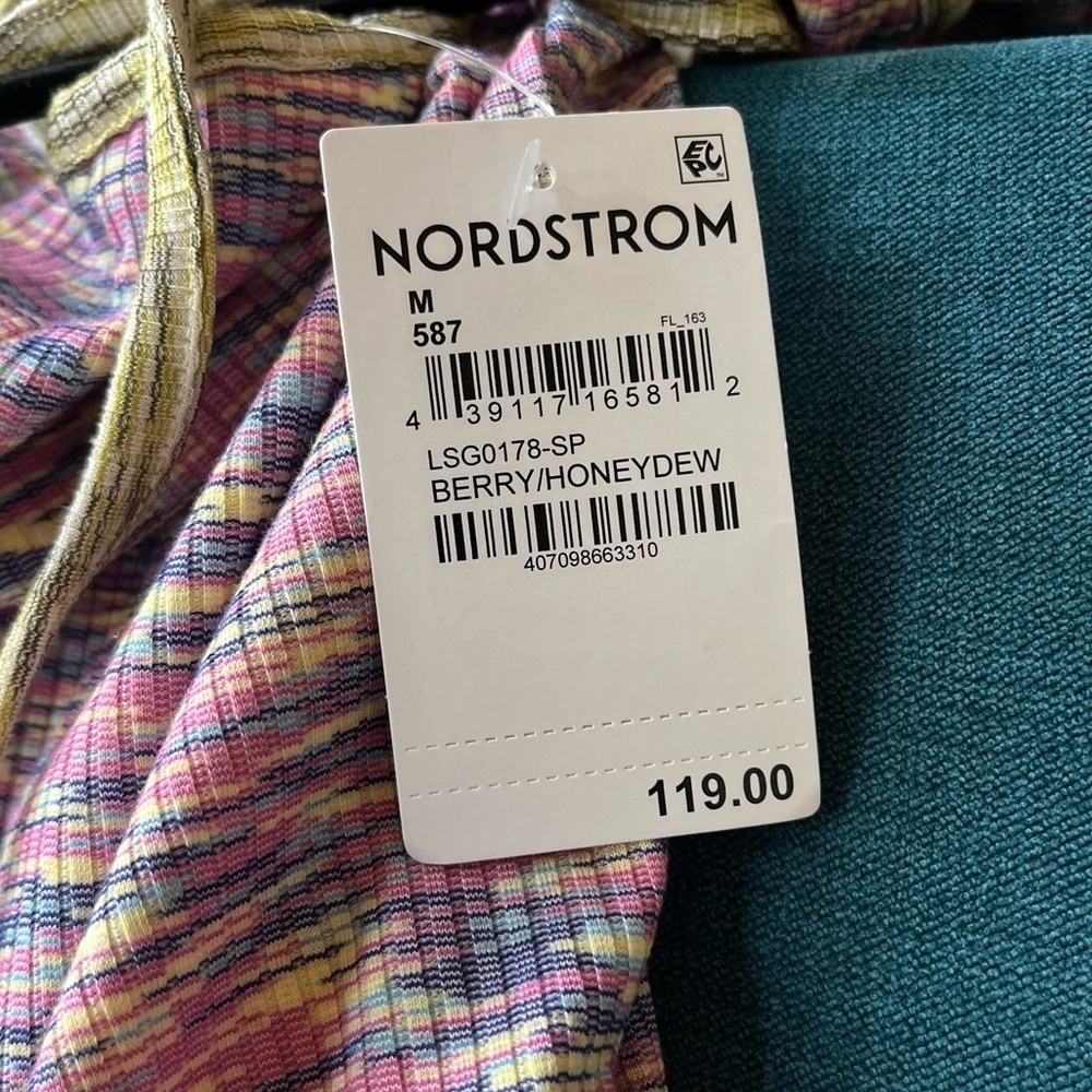 Lisa Says Gah Halter Tie Bodycon Midi Dress Size Medium Spacedye NWT - Picture 6 of 7
